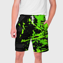 Шорты на шнурке мужские Black & Green, цвет: 3D-принт