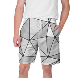 Мужские шорты Геометрические линии на сером фоне