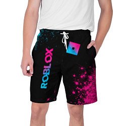 Шорты на шнурке мужские Roblox - neon gradient: надпись, символ, цвет: 3D-принт