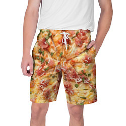 Шорты на шнурке мужские Вкусная пицца, цвет: 3D-принт