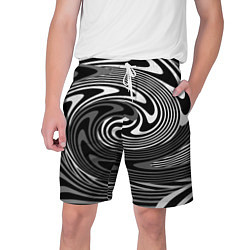 Мужские шорты Black and white abstract pattern