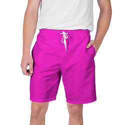 Шорты на шнурке мужские Розовый фуксиевый текстурированный, цвет: 3D-принт