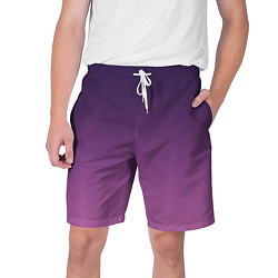 Шорты на шнурке мужские Пурпурный-лиловый градиент, цвет: 3D-принт
