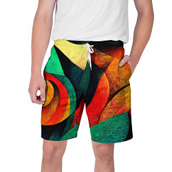 Мужские шорты Текстурированная цветная абстракция
