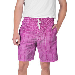 Шорты на шнурке мужские Кожа - текстура - pink, цвет: 3D-принт