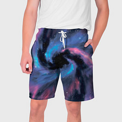 Шорты на шнурке мужские Ручная роспись галактики акварелью, цвет: 3D-принт
