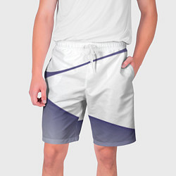 Мужские шорты Абстрактный белый и фиолетовый паттерн