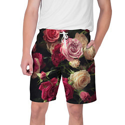 Мужские шорты Нежные кустовые розы