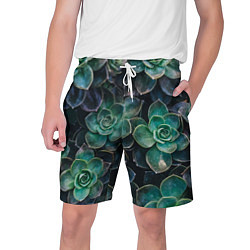Мужские шорты Паттерн из множество зелёных цветов