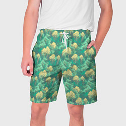Мужские шорты Камуфляж деревья двуцветный