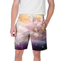 Мужские шорты Аморфное абстрактное космическое красочное небо