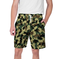 Шорты на шнурке мужские Военный камуфляж, цвет: 3D-принт