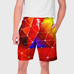 Шорты на шнурке мужские Digital triangle abstract, цвет: 3D-принт