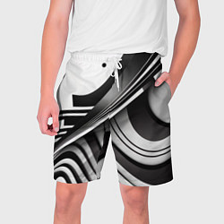 Шорты на шнурке мужские Разводы, цвет: 3D-принт