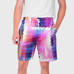 Шорты на шнурке мужские Абстрактные линии сайфай, цвет: 3D-принт