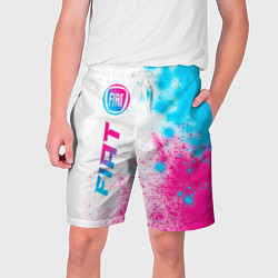 Шорты на шнурке мужские Fiat neon gradient style: по-вертикали, цвет: 3D-принт