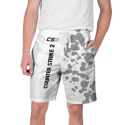 Шорты на шнурке мужские Counter Strike 2 glitch на светлом фоне: по-вертик, цвет: 3D-принт