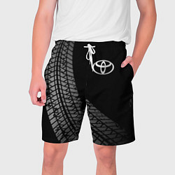 Шорты на шнурке мужские Toyota tire tracks, цвет: 3D-принт