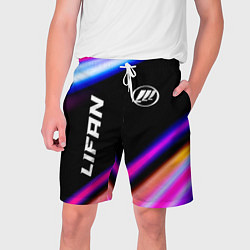 Шорты на шнурке мужские Lifan speed lights, цвет: 3D-принт
