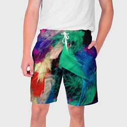 Мужские шорты Неоновые перья павлина