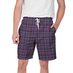 Мужские шорты Джентльмены Шотландка темно-фиолетовая