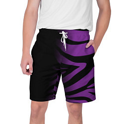 Мужские шорты Фиолетовый с черными полосками зебры