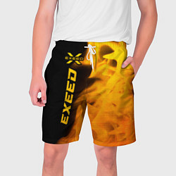 Шорты на шнурке мужские Exeed - gold gradient: по-вертикали, цвет: 3D-принт