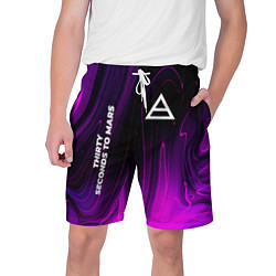 Шорты на шнурке мужские Thirty Seconds to Mars violet plasma, цвет: 3D-принт