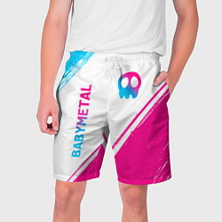Шорты на шнурке мужские Babymetal neon gradient style: надпись, символ, цвет: 3D-принт