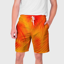 Шорты на шнурке мужские Фантазия в красном и желтом, цвет: 3D-принт
