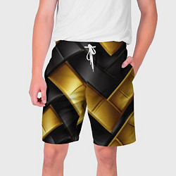Шорты на шнурке мужские Gold black luxury, цвет: 3D-принт