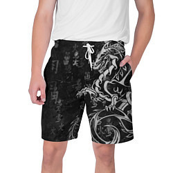 Шорты на шнурке мужские White dragon - grunge, цвет: 3D-принт