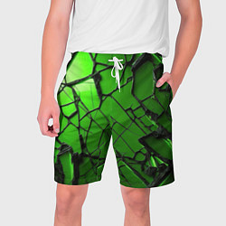 Мужские шорты Зеленое треснутое стекло