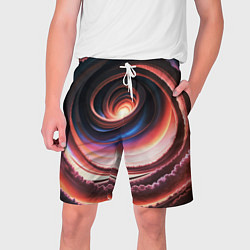 Шорты на шнурке мужские Вихрь из звезд и облаков, цвет: 3D-принт