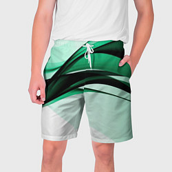 Шорты на шнурке мужские White green black, цвет: 3D-принт