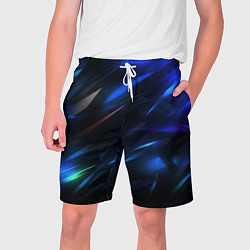 Шорты на шнурке мужские Blue abstract background, цвет: 3D-принт