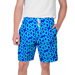 Мужские шорты Логотип Барби - синий паттерн