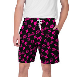 Мужские шорты Барби паттерн черно-розовый