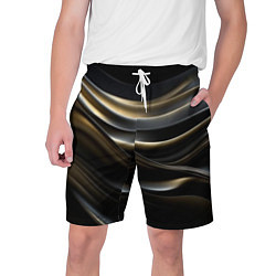 Шорты на шнурке мужские Чёрно-золотой градиент, цвет: 3D-принт