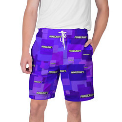 Шорты на шнурке мужские Minecraft pattern logo, цвет: 3D-принт
