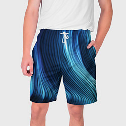 Шорты на шнурке мужские Трехмерные волны, цвет: 3D-принт