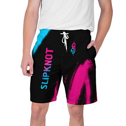 Мужские шорты Slipknot - neon gradient вертикально
