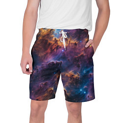 Шорты на шнурке мужские Космическая туманность, цвет: 3D-принт