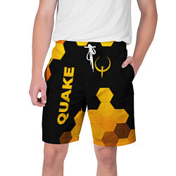 Мужские шорты Quake - gold gradient вертикально