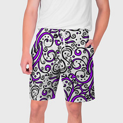 Мужские шорты Фиолетовые кружевные узоры