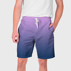 Мужские шорты Рассвет розовый и синий градиент 3d
