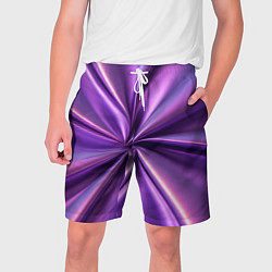 Мужские шорты Металлический фиолетовый атлас ткань