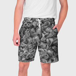 Шорты на шнурке мужские Кудрявая шерсть баранов, цвет: 3D-принт