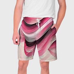 Шорты на шнурке мужские Волны - текстура, цвет: 3D-принт