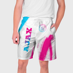 Мужские шорты Ajax neon gradient style вертикально